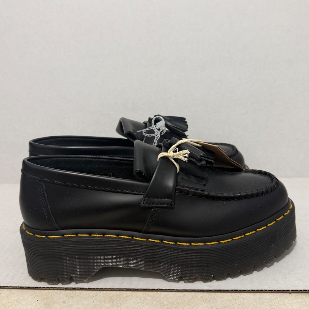Dr. Martens Adrian Quad Leather Platform Tassel Loafers LA004 Mens 8 Womens 9 - Picture 7 of 9